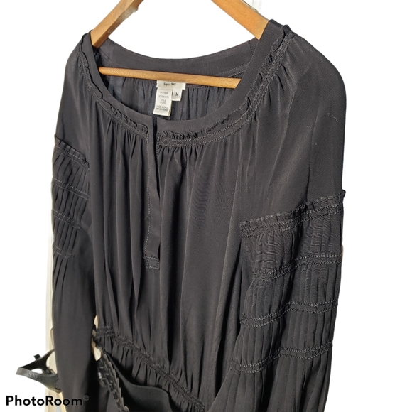 Boho Peasant Romantic Poet Pleated Sleeves Woven bel… - Picture 10 of 14